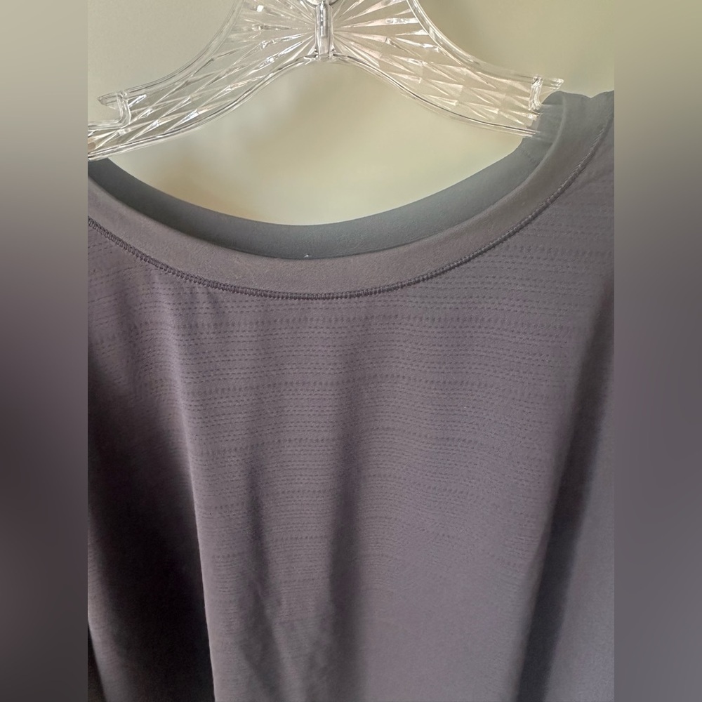 NWT CALIA by Carrie Underwood Pointelle Black LS Workout Tee Sz L - Picture 5 of 8